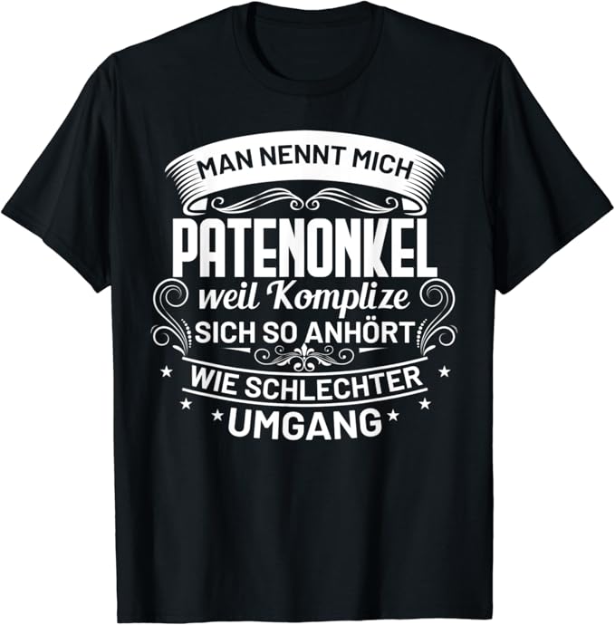 Herren Onkel & Pate lustiges Sprüche TShirt Amazon.de Bekleidung